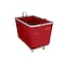 Steele Canvas Basket 10 BU Permanent Truck Red Vinyl w/Grey Vinyl - 4in Casters 9210VREDVGRYW4 - alternate 1